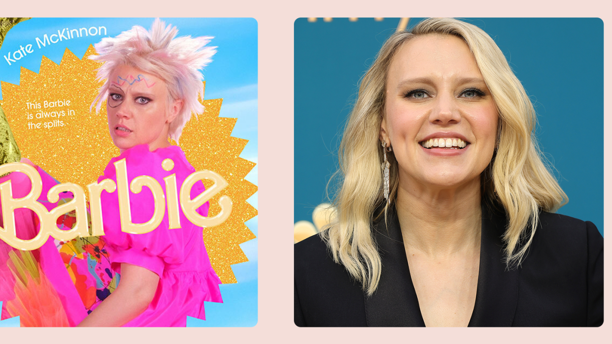 kate mckinnon as barbie in the splits