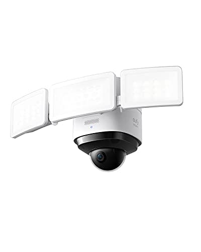 eufy Security Floodlight Cam 2 Pro, 360-Degree Pan and Tilt Coverage, 2K Full HD, Smart Lightin…