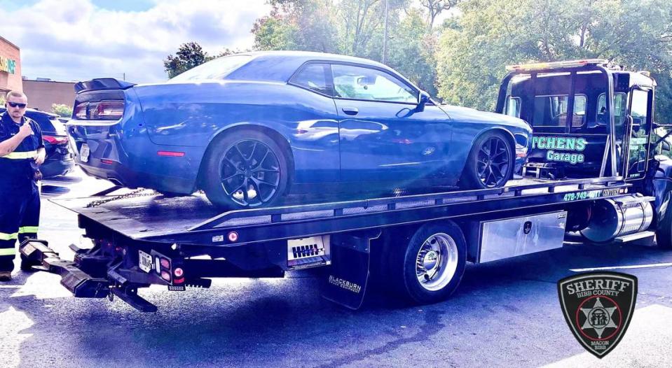 The Bibb County Sheriff’s Office found the Dodge Challenger Friday that helped four inmates escape from the Bibb County jail last week.