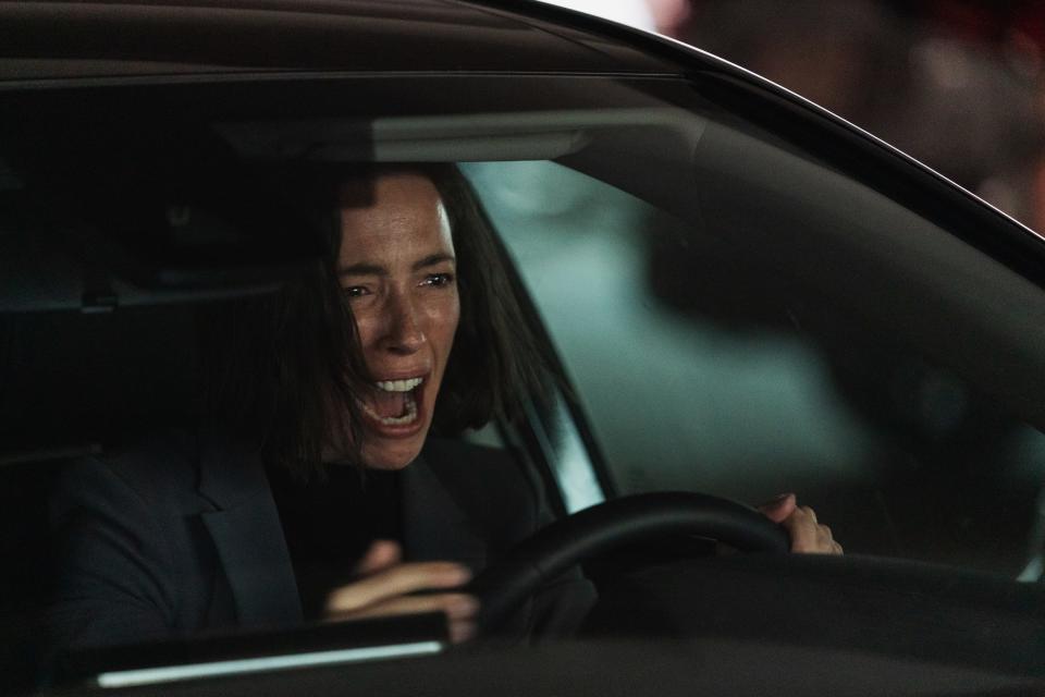 Margaret (Rebecca Hall) has her well-oiled life thrown into chaos when a man from her past resurfaces in the psychological horror film "Resurrection."