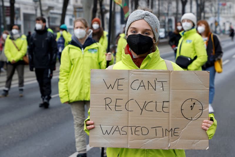 FILE PHOTO: Fridays for Future activists protest in Vienna as part of "Global Day of Climate Action\