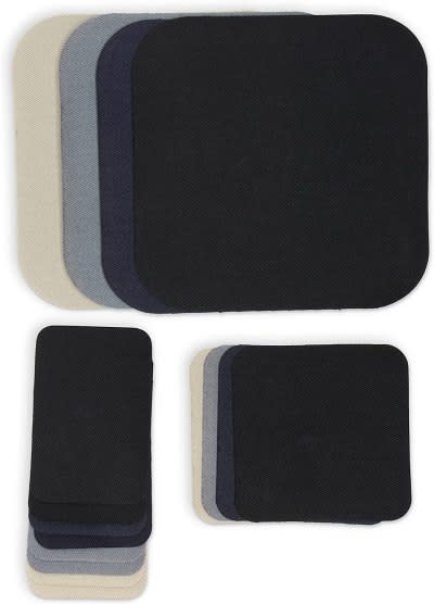 Dritz Denim Iron-On Patches, 5 inch x 5 inch, Assorted, 3 pc