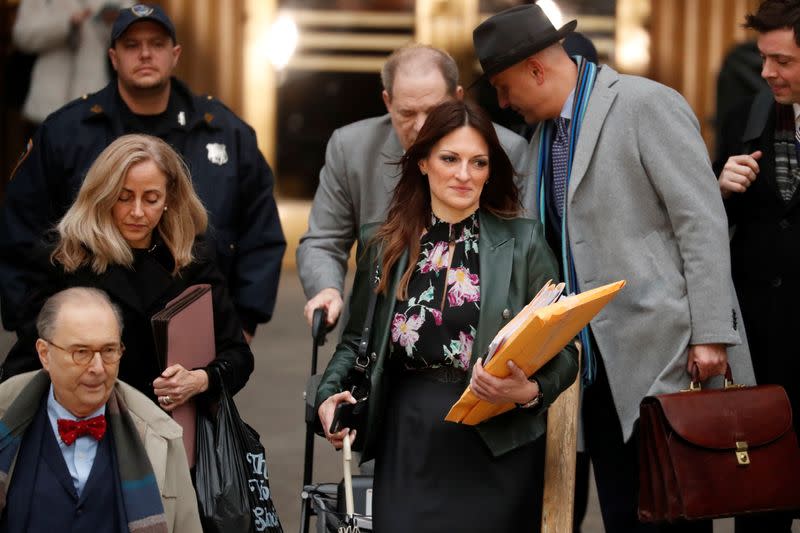 Harvey Weinstein lawyer, Donna Rotunno, departs New York Criminal Court after the first day of jury deliberations in his sexual assault trial in the Manhattan borough of New York City, New York