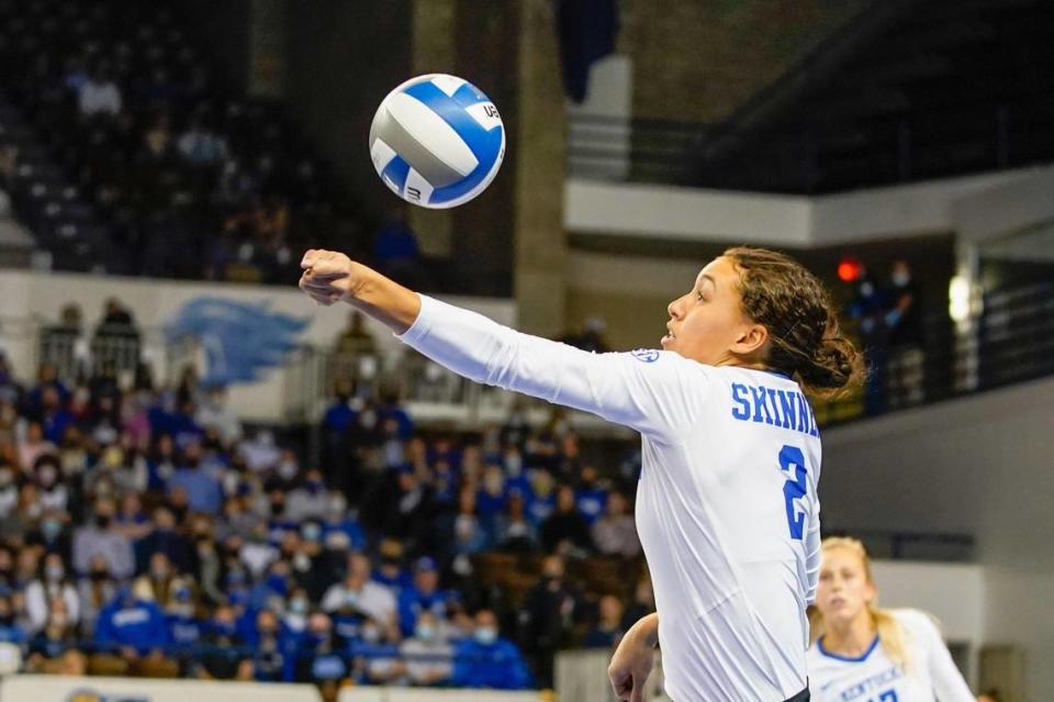 Madi Skinner led Kentucky with 13 kills in its victory over Southeast Missouri State.