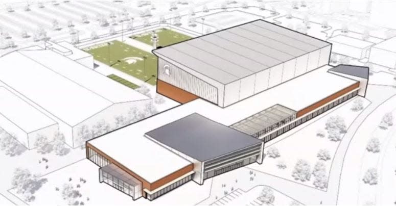 A look at the proposed new Michigan State football building, which will cost $20 million and use funds donated by Mat Ishbia.