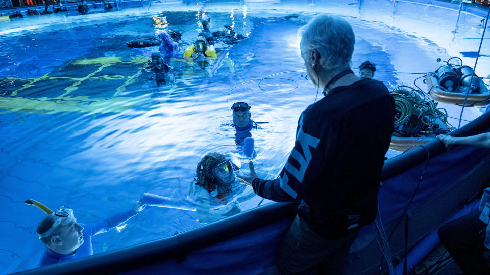 James Cameron utilized innovative underwater filming techniques while shooting Avatar: The Way of Water. (20th Century Studios)