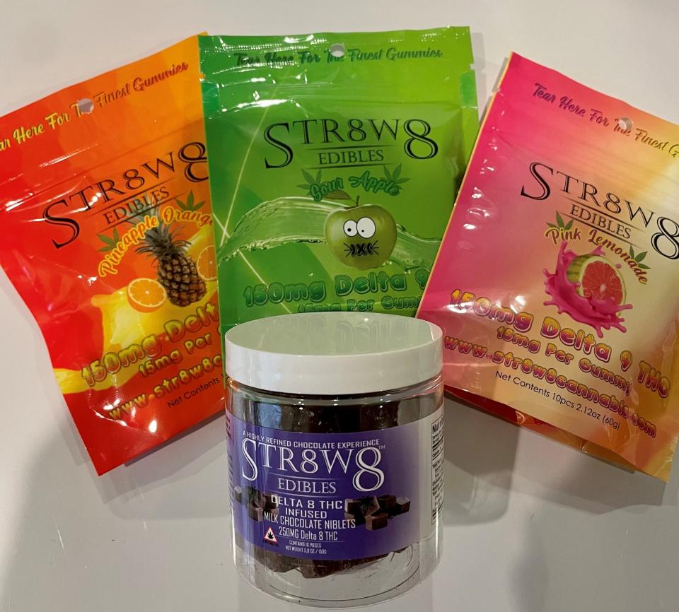 These STR8W8 gummies and chocolates with hemp-derived THC is manufactured and sold in Louisiana.