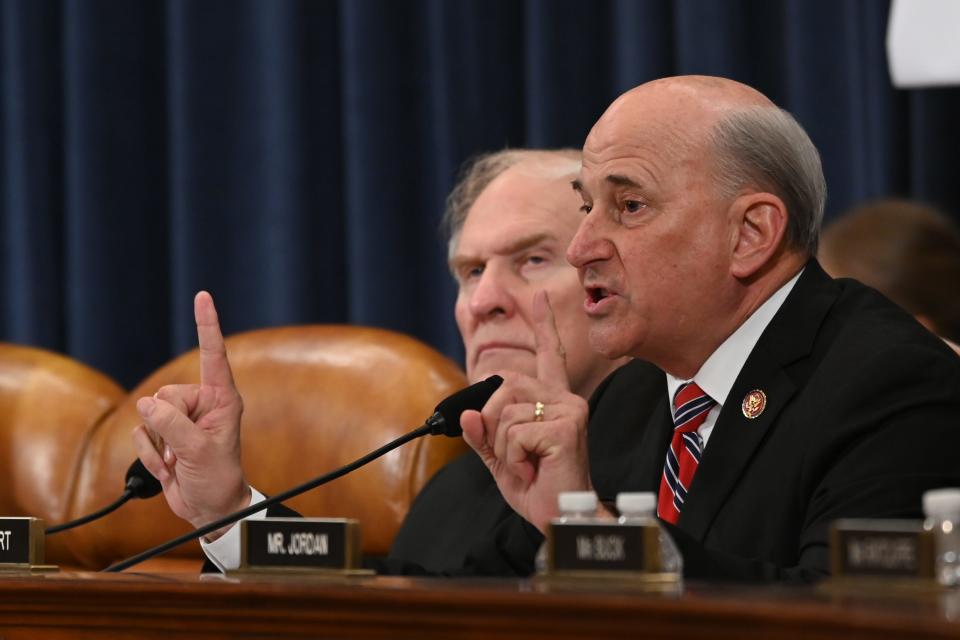 Rep. Louie Gohmert, R-Texas, speaks as the House Judiciary Committee meets to markup Articles of Impeachment against President Donald Trump.