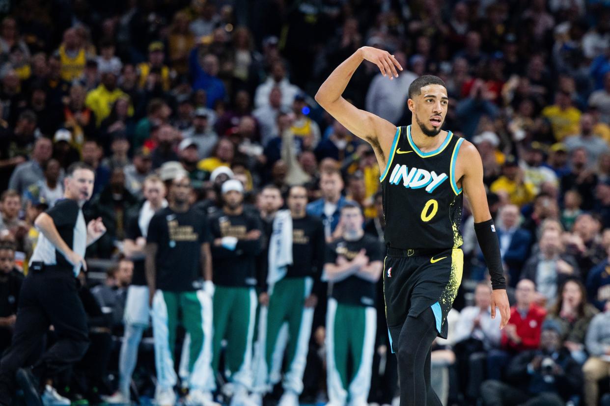 Oshkosh native Tyrese Haliburton posted a triple-double on Monday to lead the Indiana Pacers past the Boston Celtics in the In-Season Tournament quarterfinals. Haliburton is averaging a career-best 26.9 points per game on 52.1% shooting for the NBA's highest scoring team.