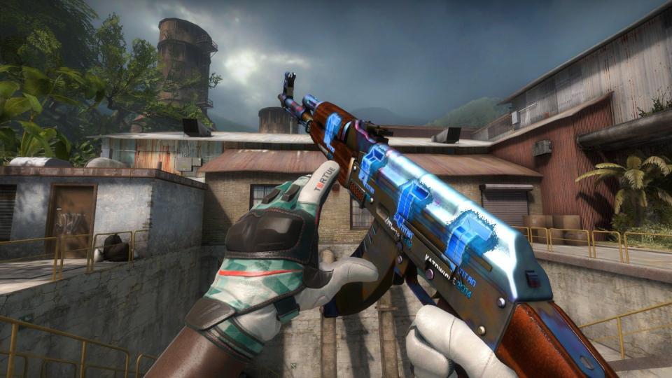 The AK-47 Case Hardened skin in Counter-Strike