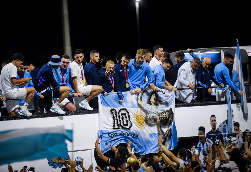 Argentina team arrives to Buenos Aires after winning the World Cup