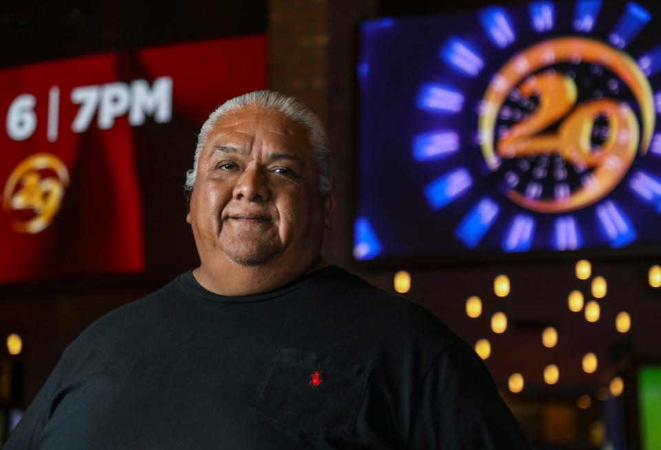 Darrell Mike, chairman of the Twenty-Nine Palms Band of Mission Indians, poses for a photo in Spotlight 29 Casino in February 2022.