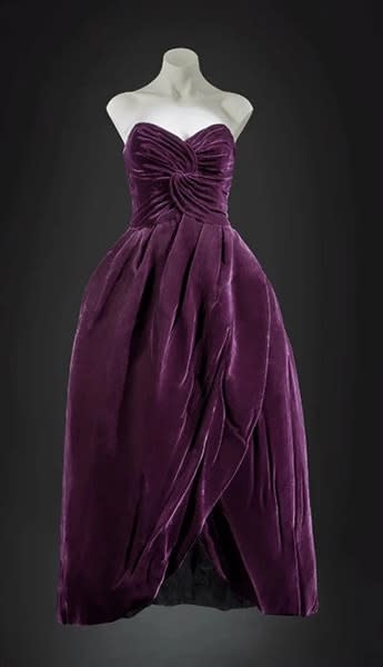 princess diana purple velvet dress auction