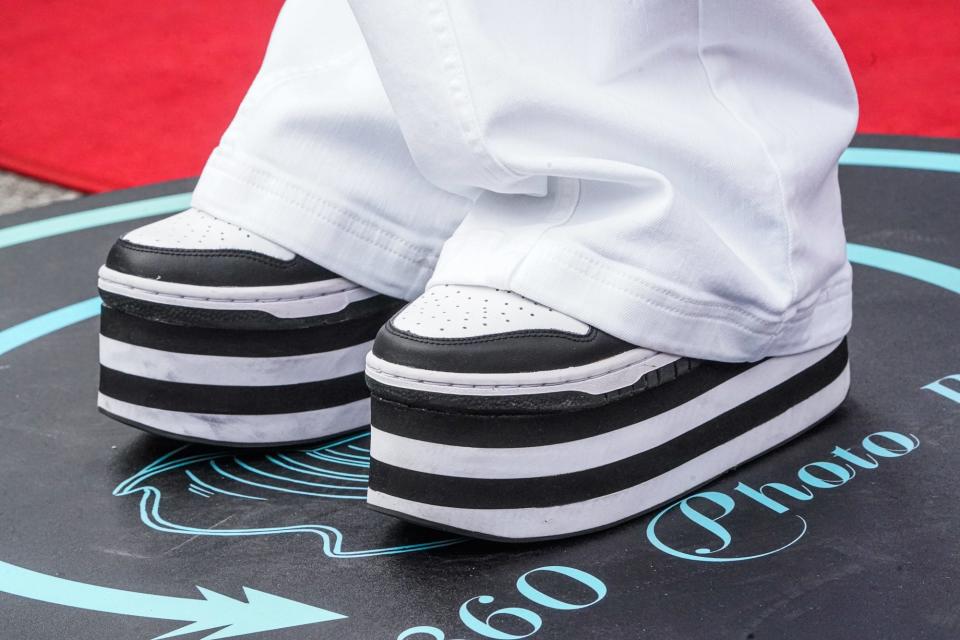 Vocalist, Jewel, walks the red carpet on Sunday, May 28, 2023, before the 107th running of the Indianapolis 500 at Indianapolis Motor Speedway. She sang the National Anthem before the 2023 Indy 500.