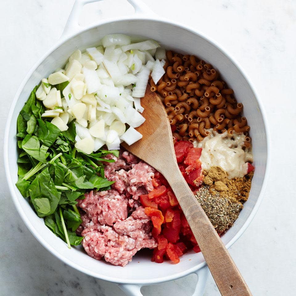 Lamb & Spinach One-Pot Pasta