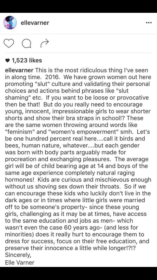 Elle Varner Slams Slut Culture, Says Female Students Should Dress More  Conservative - theJasmineBRAND