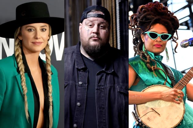 Lainey Wilson, Jelly Roll, Valerie June - Credit: Jeff Kravitz/FilmMagic; Kevin Winter/Getty Images/iHeartRadio;  Stephen J. Cohen/Getty Images