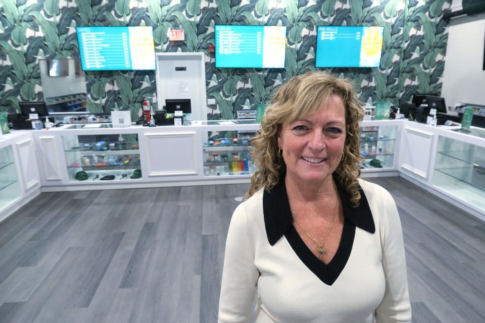 Monteverde co-founder Elizabeth Egan is shown Monday, February 6, 2024, inside the first cannabis store to open in Red Bank after marijuana was legalized for recreational use. The store is open for medical marijuana sales now and will have its grand opening ceremony, including recreational sales, on Saturday, February 17.