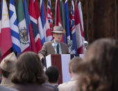 This image released by Universal Pictures shows Cillian Murphy in a scene from "Oppenheimer." (Universal Pictures via AP)