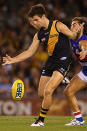 Tigers captain Trent Cotchin was best on field, getting the better of ick Lower with 36 disposals.