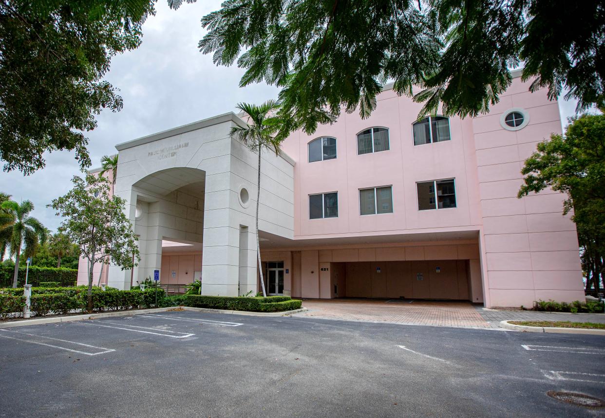 View of 621 Clearkwater Park road the former home for American Cancer Society, which sit empty Friday December 08, 2023 in West Palm Beach. Developers are planning a 25 story condominium on this property and the one next to it at 601.