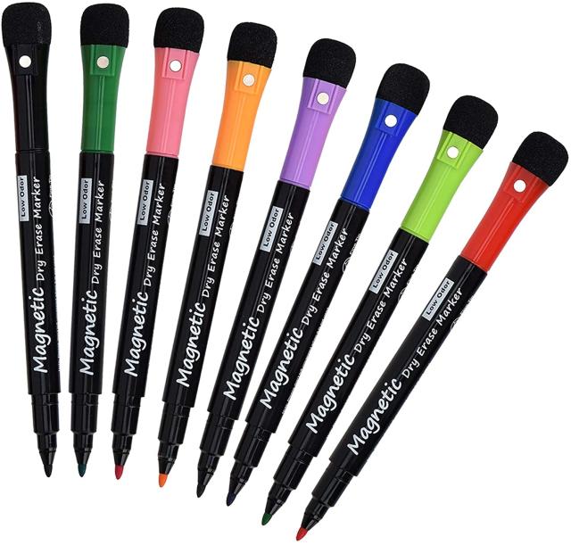 What are some good non-toxic alternatives to dry erase markers that  actually work well on an office whiteboard (not made from glass)? Are there  any ones that are both erasable and reusable? 