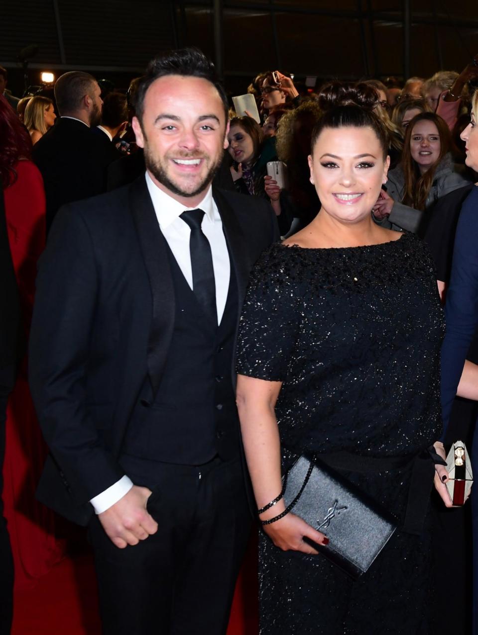 Split: Ant McPartlin and Lisa Armstrong at the National Television Awards in January 2017 (PA)