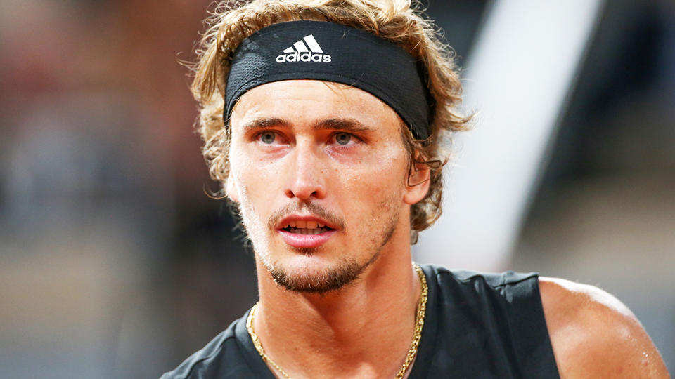 Alexander Zverev, pictured here in the French Open semi-finals. 