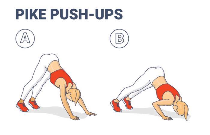 cómo hacer pike push up