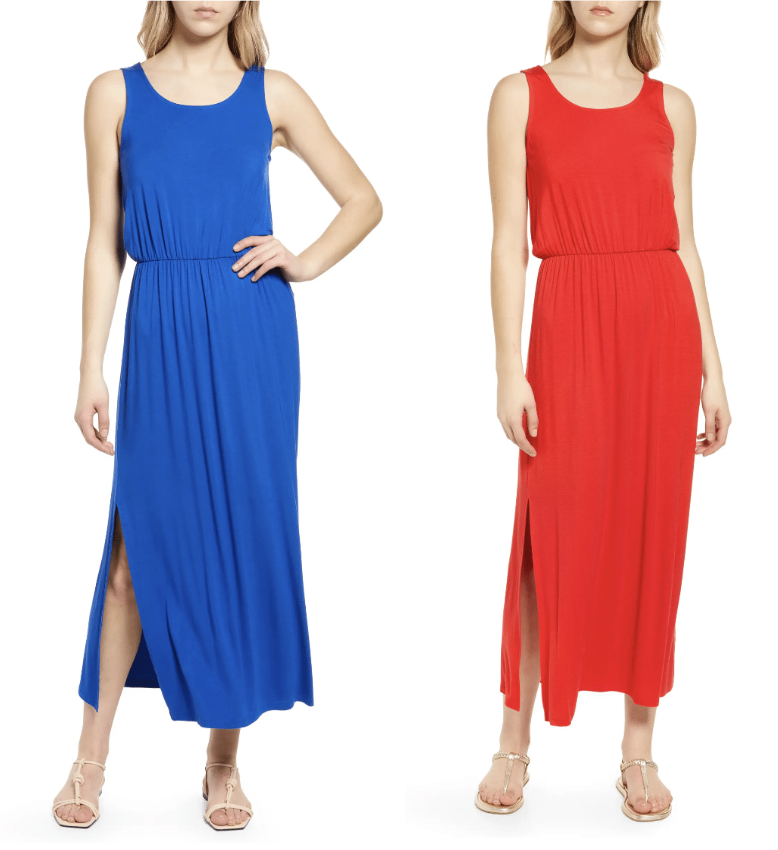 Nordstrom shoppers are loving the Caslon sleeveless maxi dress, calling it a “no-brainer easy summer dress.” (Photo via Nordstrom)