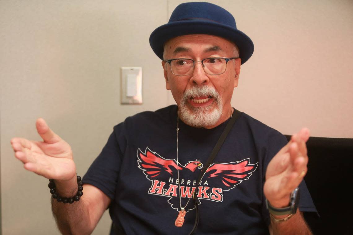 Juan Felipe Herrera addressed Myisha Lea’ea’s fourth-grade class on the first day that Juan Felipe Herrera Elementary School opened its doors, he delivered a five-word “magic message” for the students: “You have a beautiful voice.”