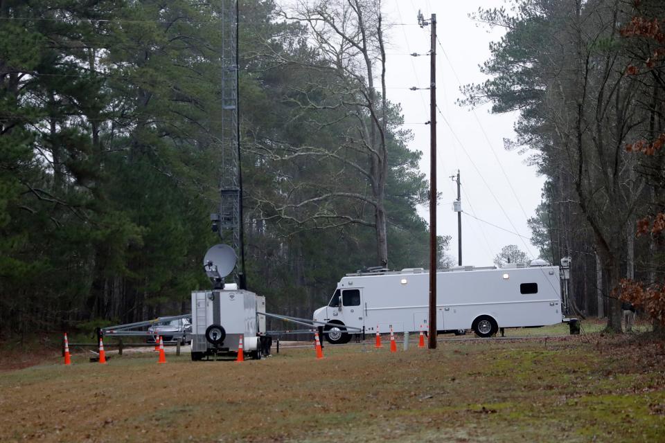 A command center at Hard Labor Creek State Park is shown Wednesday, March 11, 2020, in Rutledge, Ga. The state is using the park to locate emergency mobile units to quarantine people who may have been exposed to the coronavirus. One person who tested positive for the virus is being isolated at the park according to a statement from Gov. Brian Kemp.