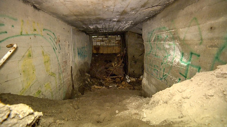 The bunker where Bianca Simon, 26, was found dead. Source: Newsflash/Australscope