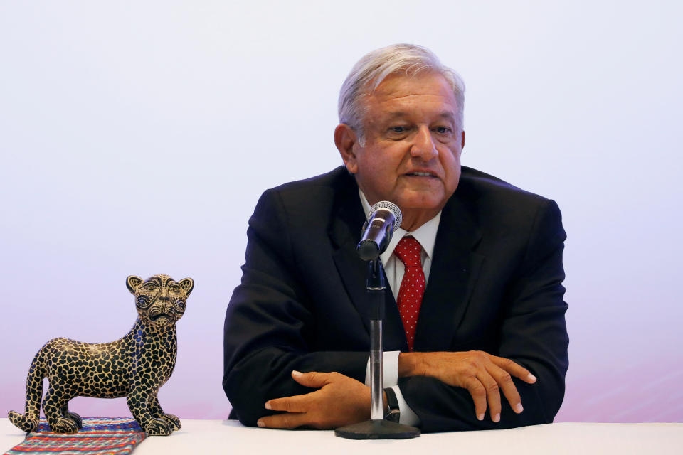 El presidente de México, Andrés Manuel López Obrador, se ha visto positivamente sorprendido por las cifras de las remesas que han llegado al país. REUTERS/Carlos Jasso. 