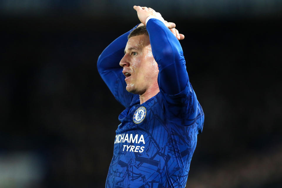 LONDON, ENGLAND - FEBRUARY 25: Ross Barkley of Chelsea during the UEFA Champions League round of 16 first leg match between Chelsea FC and FC Bayern Muenchen at Stamford Bridge on February 25, 2020 in London, United Kingdom. (Photo by Charlotte Wilson/Offside/Offside via Getty Images)