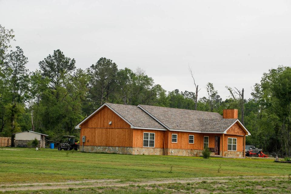 Calvin Thompson lost his wife, Belinda, and their dog, Harley, when a tornado ripped through the area on April 5, 2022, destroying their home on Homestead Drive in Ellabell. Thompson has since built a new home on his property.