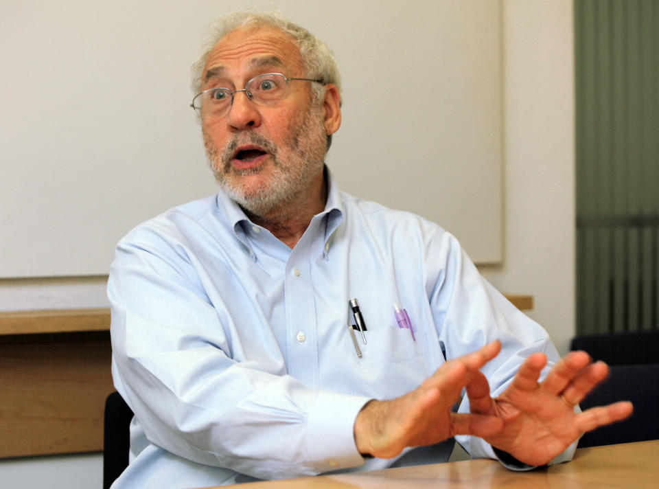 Joseph Stiglitz, a winner of the Nobel Prize in Economics, is interviewed at Columbia University,in New York, Thursday July 26, 2012. He is the author of the new book "The Price of Inequality." In his new book, he connects surging student loan debt, the real-estate bubble and many of the country’s other problems to greater inequality.(AP Photo/Richard Drew)