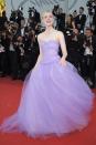 <p>Et voici comment l’actrice s’est transformée en princesse en un coup de baguette magique (et sans doute, le passage d’une maquilleuse et d’une styliste). <br>Crédit : Getty </p>