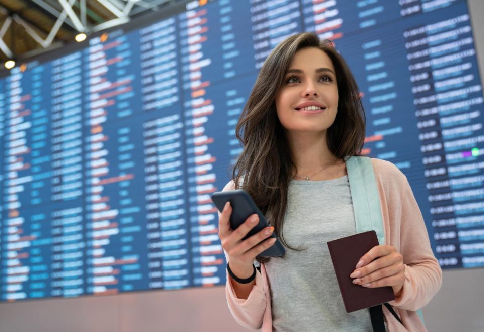 Passenger at the airport. 