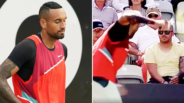 Nick Kyrgios claims he was racially abused by fans in his semi-final defeat to Andy Murray in Stuttgart. Pic: Getty/Sky Sports
