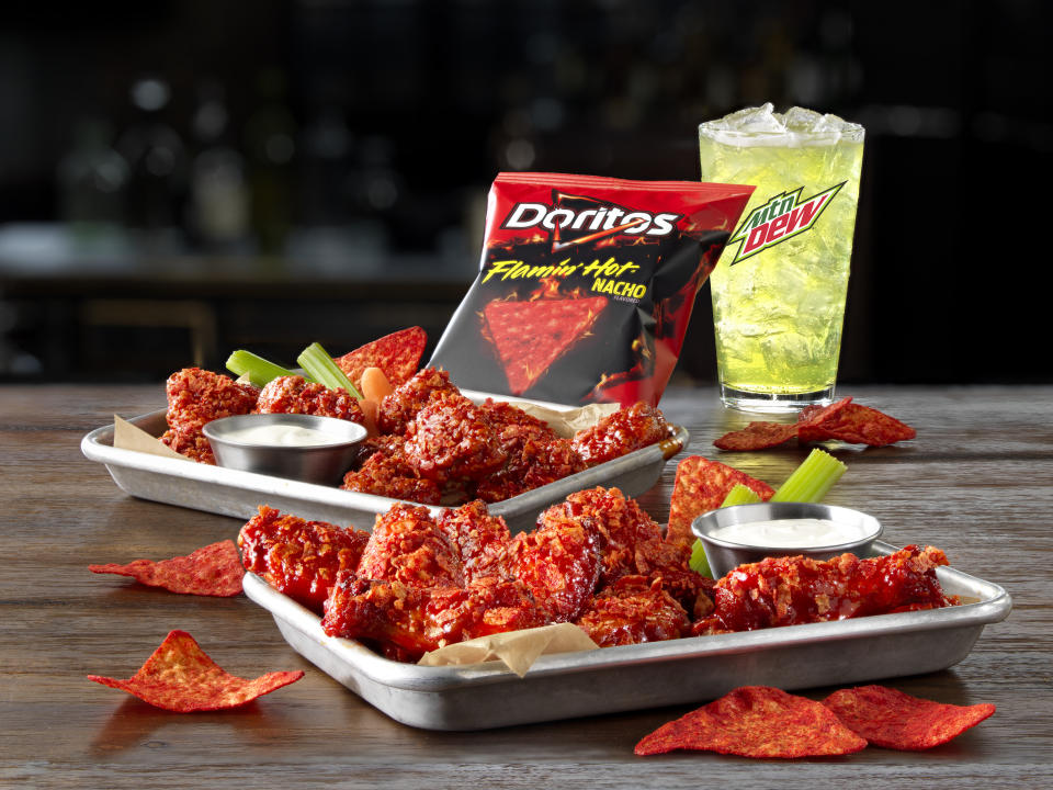 Buffalo Wild Wings Doritos Team Up For New Flaming Hot Nacho Wing Sauce