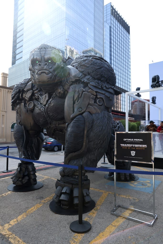 AUSTIN, TEXAS – MARCH 10: A general view of the atmosphere is seen during the official unveiling of Optimus Prime and Optimus Primal statues from “Transformers: Rise of the Beasts” and introduction of Mirage, a Porsche Carrera 911 RS 3.8 followed by a Panel Discussion at the Porsche House at SXSW in Austin, TX on March 10, 2023. (Photo by Rick Kern/Getty Images for Paramount Pictures)