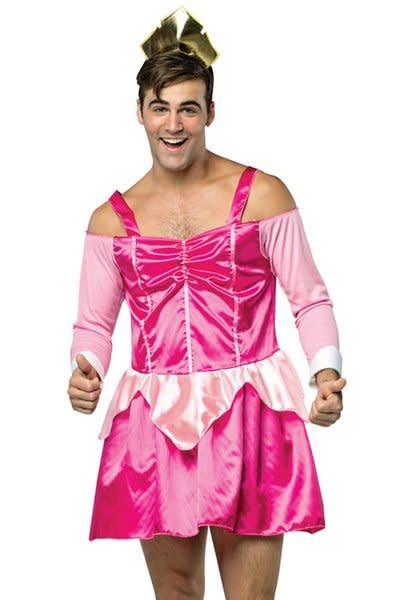 One glance at this "<a href="https://www.3wishes.com/mens/mens-costumes/mens-sleeping-boozey-costume/" target="_blank">Sleeping Dude-y"</a> costume&nbsp;and you might think, &ldquo;Ugh. Some bro thinks he&rsquo;s funny dressing up as a princess while still trying to maintain his hetero image.&rdquo; Actually, that&rsquo;s what we think on the second or third glance as well.