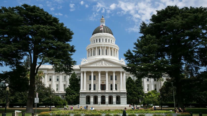 Outside the Statehouse Capitol, in Sacramento, Calif., on July 9, 2015.