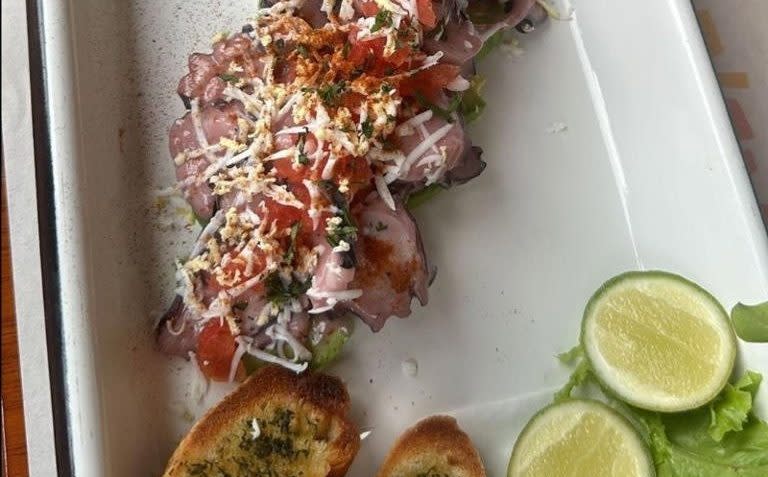 The octopus ceviche which Ms Párraga posted online shortly before her death