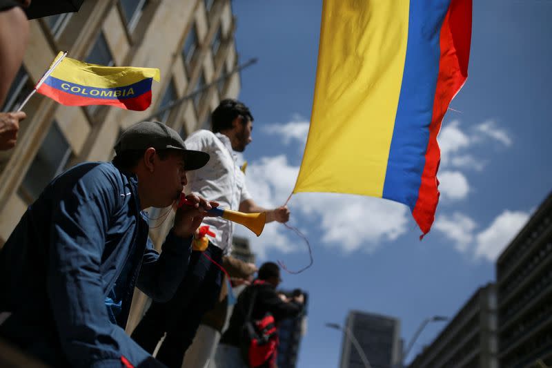 Protest against Colombian President Gustavo Petro's reforms, in Bogota