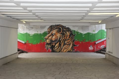 A mural beneath a Plovdiv underpass - Credit: GAVIN HAINES