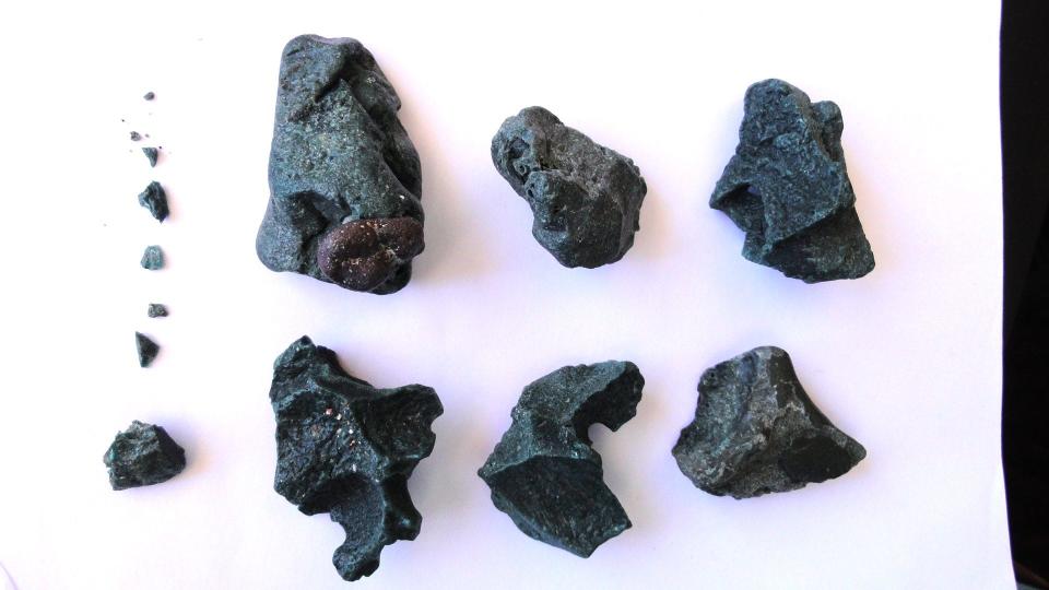 Among the plastic rocks found on Trindade Island, a volcanic island off the coast of Brazil, were plastiglomerates – rock, sand and other debris fused together by melted plastic – pyroplastics, rock-like pebbles formed out of burnt plastic, and plastistone, a new kind of igneous rock formed almost completely from plastic.