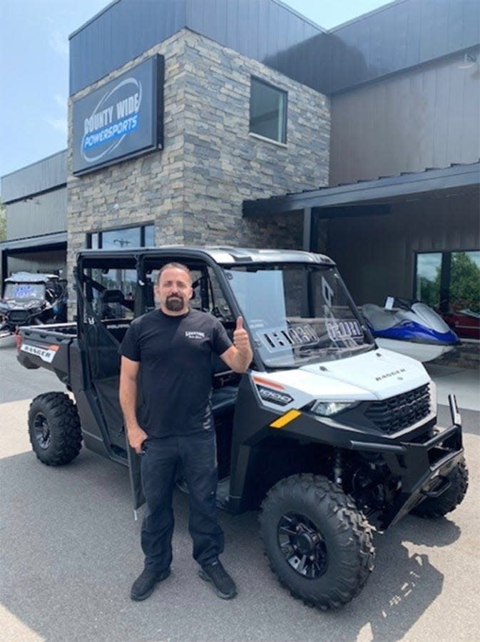 Ellsworth native Troy Lacount won a brand-new 2023 Polaris Ranger in a recent raffle sponsored by Harbor Light Christian School.