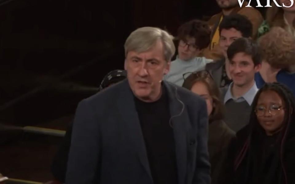 Andrew Graham-Dixon performed an impression of Adolf Hitler during a debate on 'good taste' at the Cambridge Union